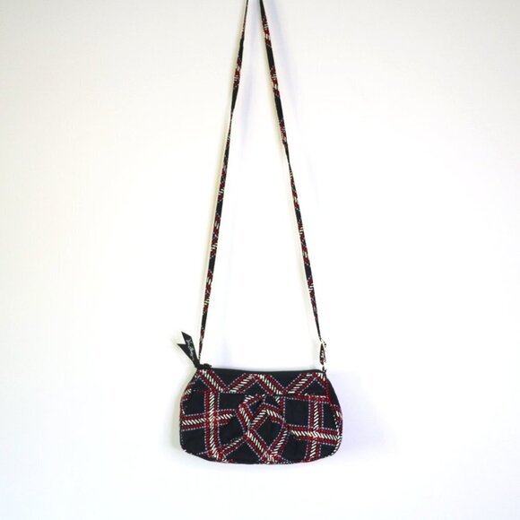 Vera Bradley Minsk Plaid Quilt Adjustable Strap Top Zip Lined Red Crossbody Bag - Picture 6 of 13